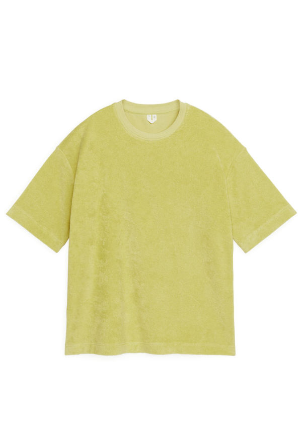 Oversized Towelling T-Shirt - Yellow