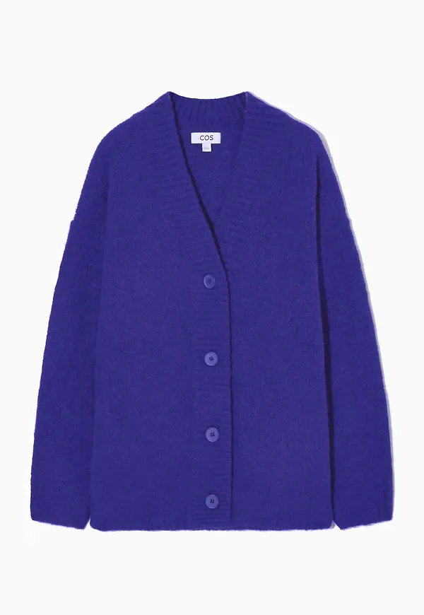 OVERSIZED V-NECK ALPACA-BLEND CARDIGAN