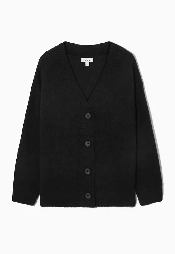 OVERSIZED V-NECK ALPACA-BLEND CARDIGAN
