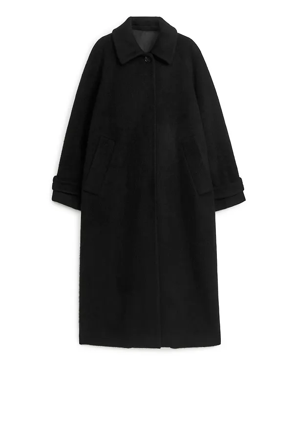 Oversized Wool Coat - Black