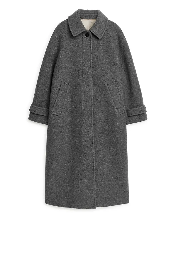 Oversized Wool Coat - Grey