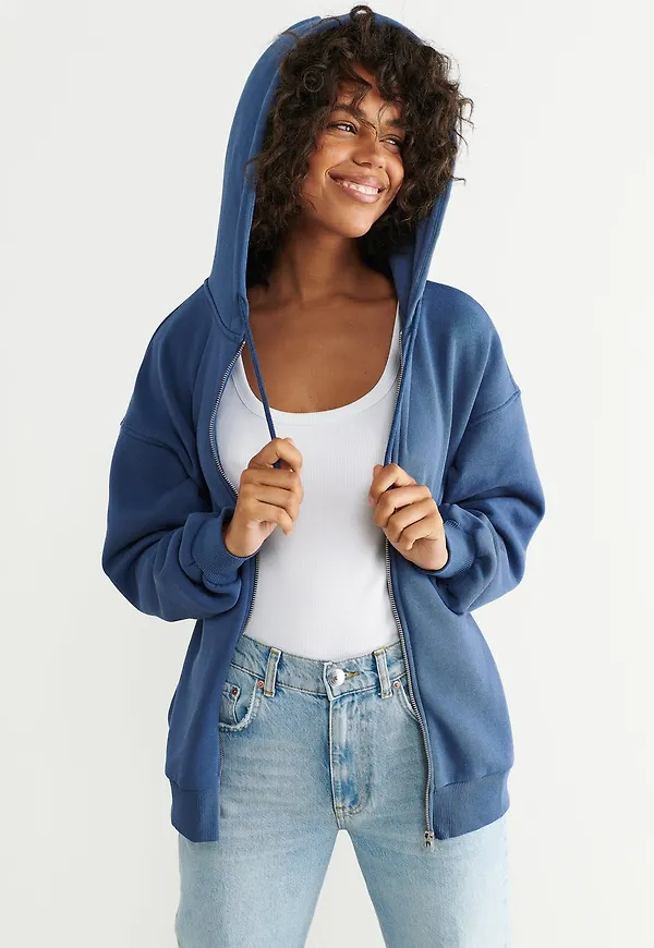 Oversized zip hoodie