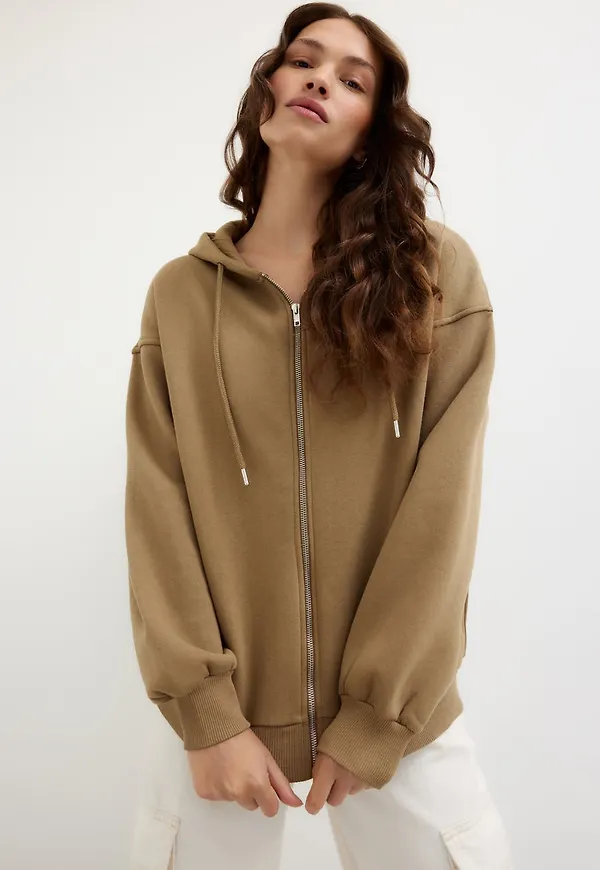 Oversized zip hoodie