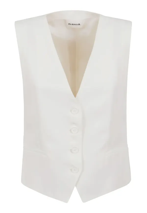 P.a.r.o.s.h. Gilet Vit, Dam