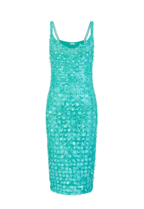 P.a.r.o.s.h. sequin-embellished-midi-dress Blå, Dam