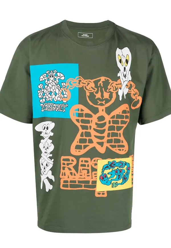 PACCBET t-shirt med tryck - Grön
