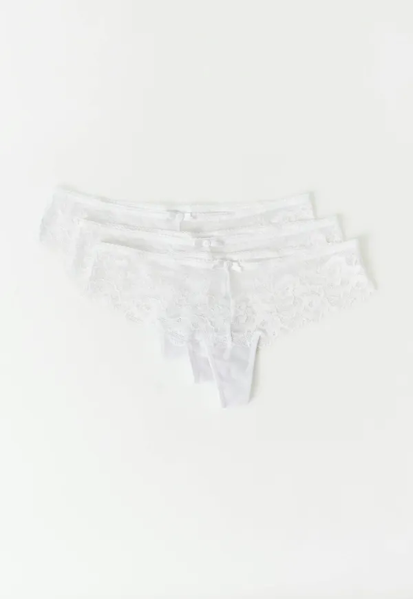 3-pack lace string
