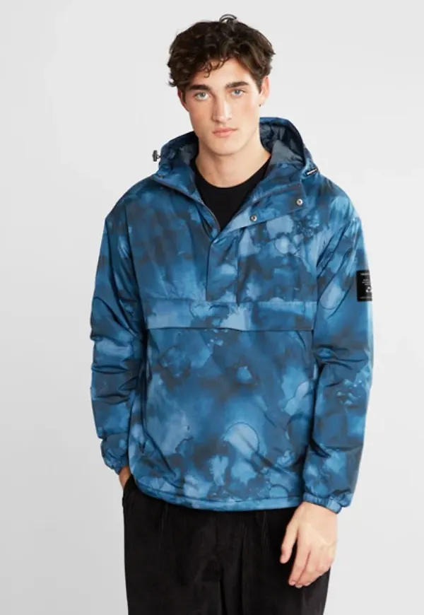 Padded Anorak Skien Abstract Ink Blue