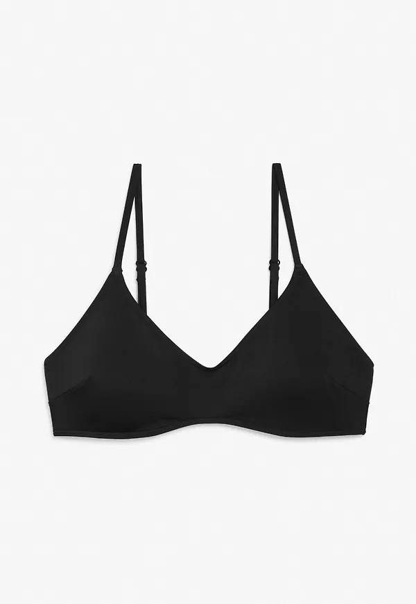 Padded bikini top - Black