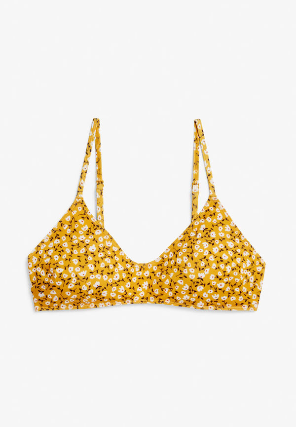 Padded bikini top - Yellow