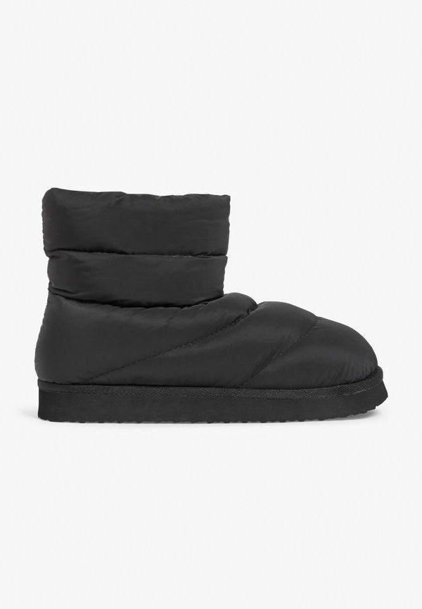 Padded slipper boots - Black