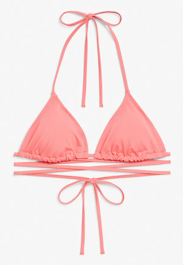 Padded triangle bikini top - Pink