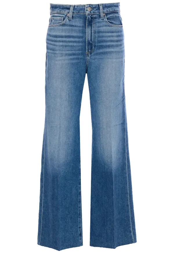 PAIGE jeans med vida ben - Blå