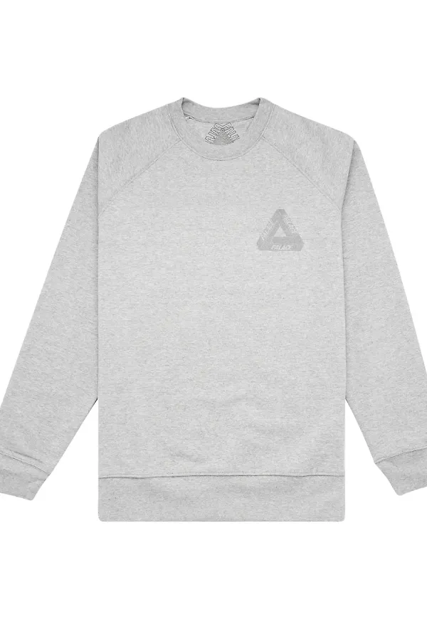 Palace sweatshirt med rundad hals - Grå