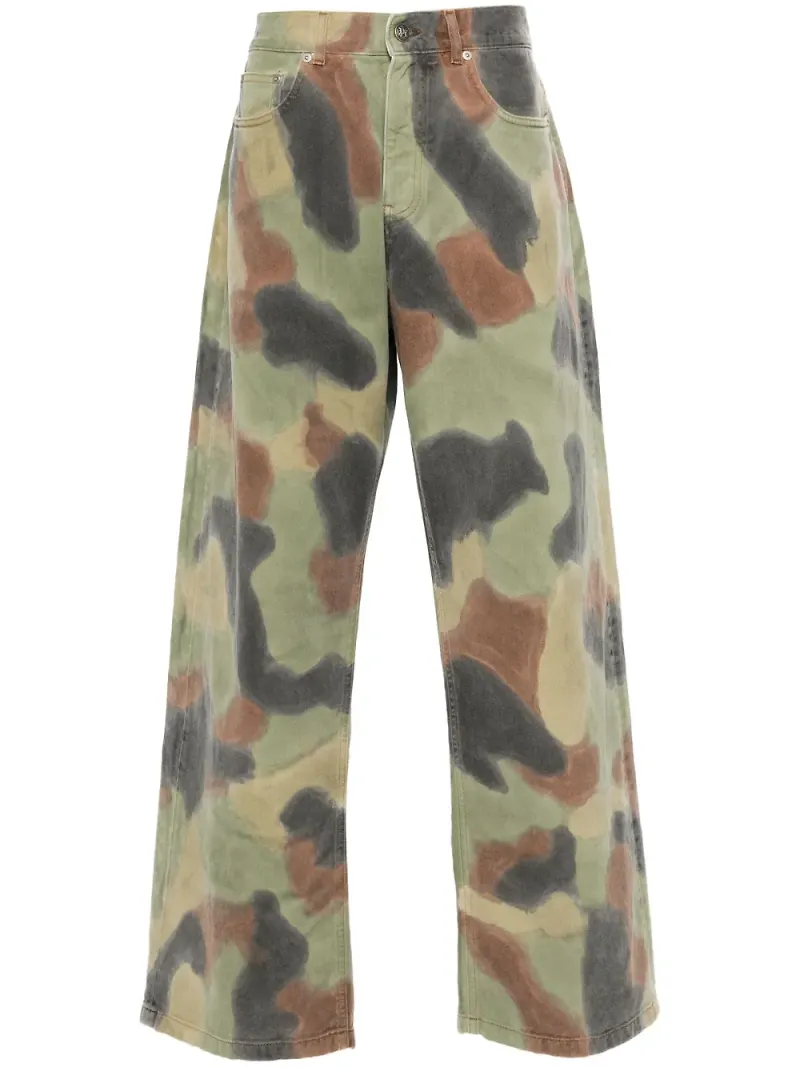 Palm Angels loose fit-jeans - Grön