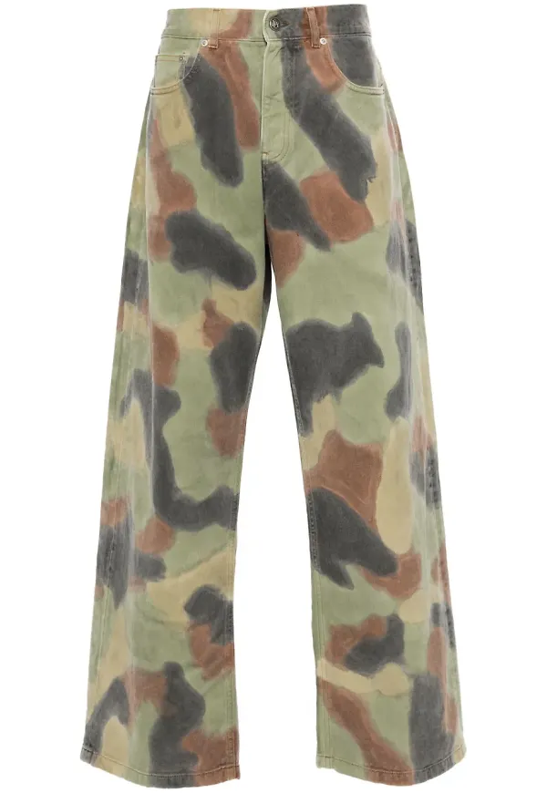 Palm Angels loose fit-jeans - Grön