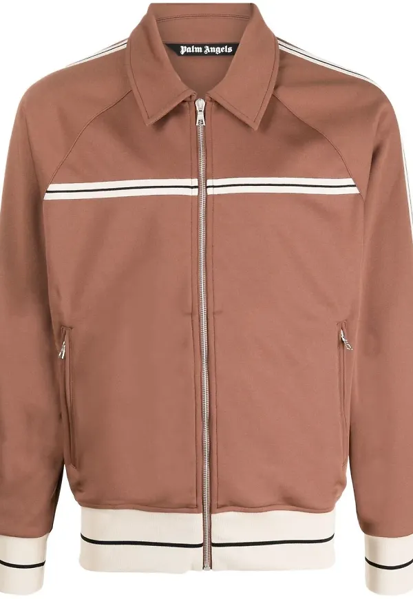 Palm Angels sweatshirt med randig kant - Brun