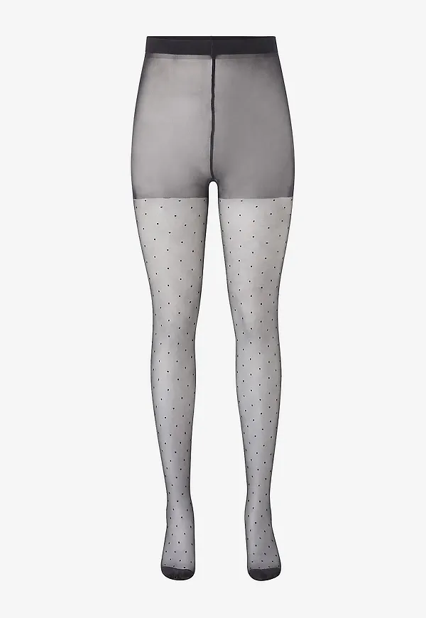 Pamela Mann - Strumpbyxor Sheer Dotty Curvy Super Stretch Tights - Svart