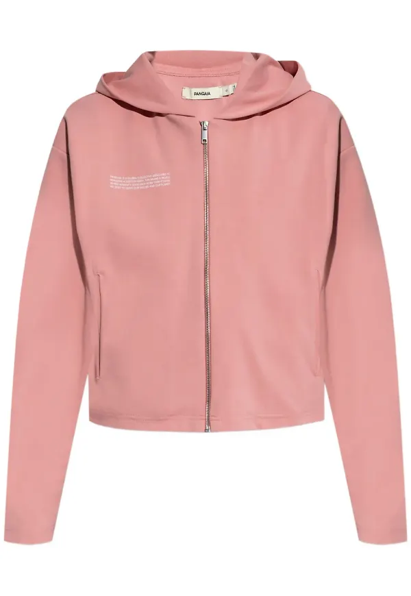 Pangaia huvtröja med dragkedja - Rosa