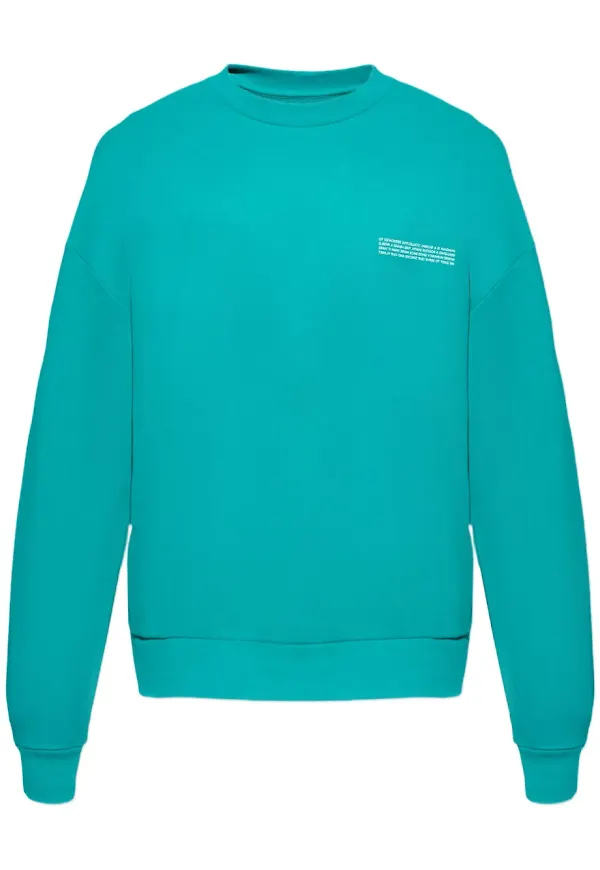 Pangaia sweatshirt med rundad hals - Grön