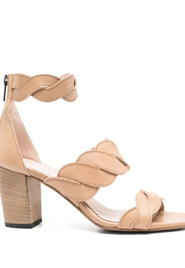Pantanetti mockasandaler 80 mm - Neutral