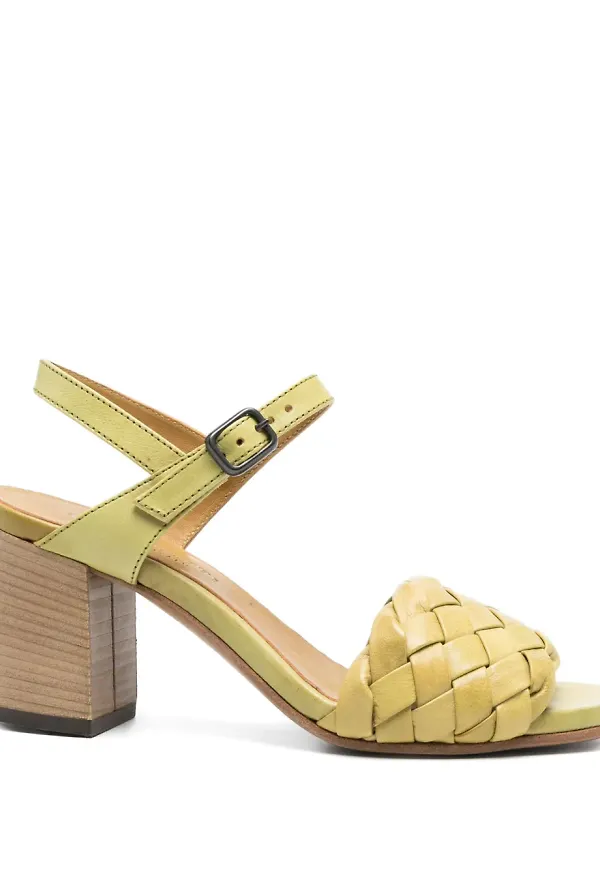Pantanetti vävda sandaler 70 mm - Grön