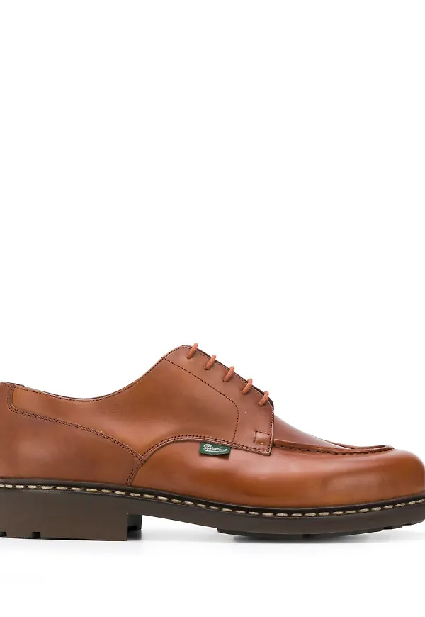 Paraboot läderskor med synlig söm - Brun