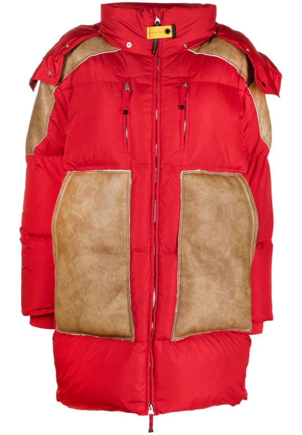 Parajumpers dunkappa med fårskinnspanel - Röd
