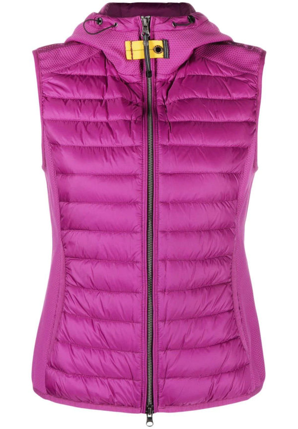 Parajumpers Nikky vadderad väst med huva - Rosa