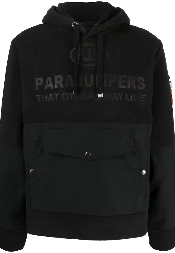 Parajumpers Ozark hoodie med dragsko - Svart