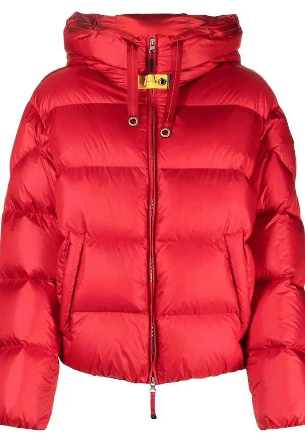 Parajumpers puffjacka med huva - Röd