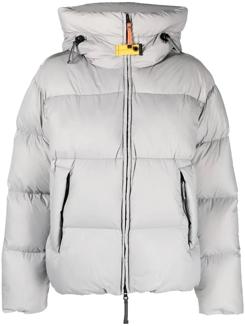 Parajumpers puffjacka med logotypmärke - Grå