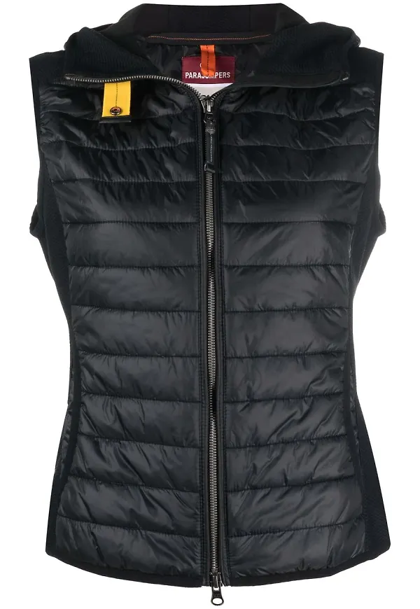 Parajumpers puffväst med logotypmärke - Svart