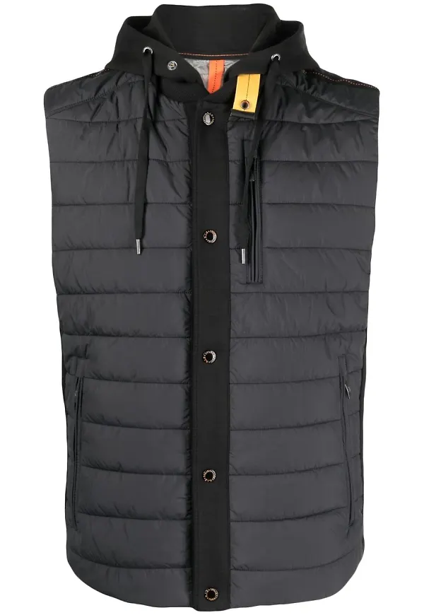 Parajumpers quiltad väst med huva - Svart