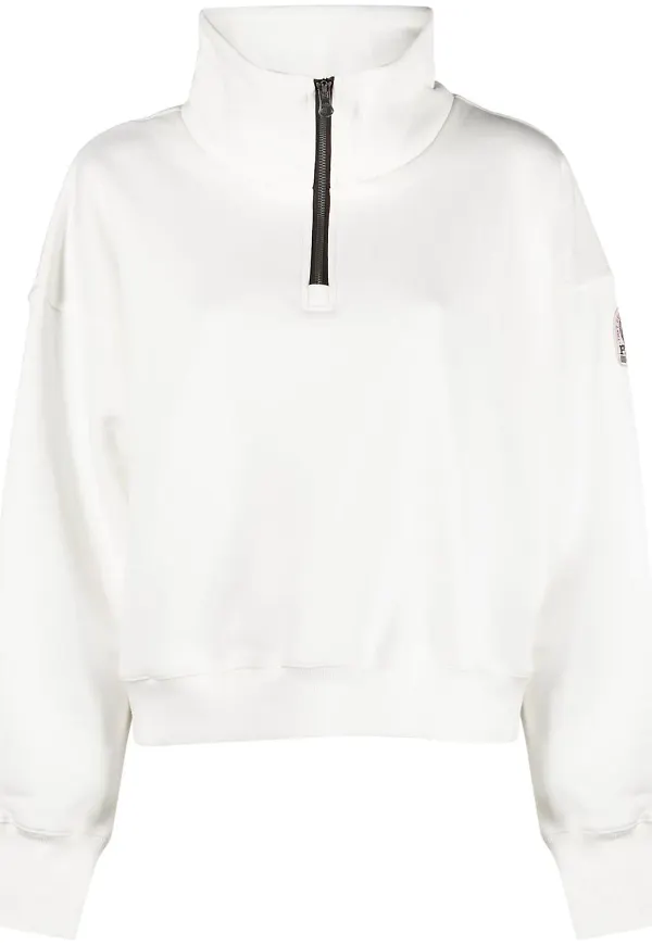 Parajumpers sweatshirt med dragkedja - Vit
