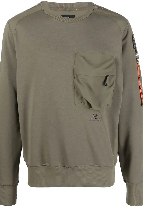 Parajumpers sweatshirt med fickdetalj - Grön
