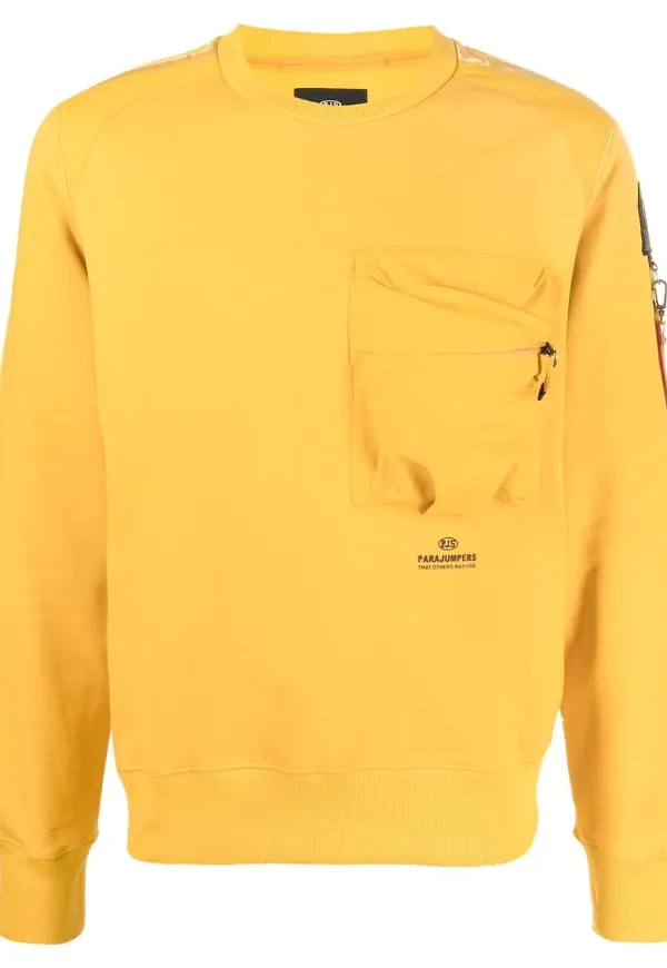 Parajumpers sweatshirt med fickdetalj - Gul