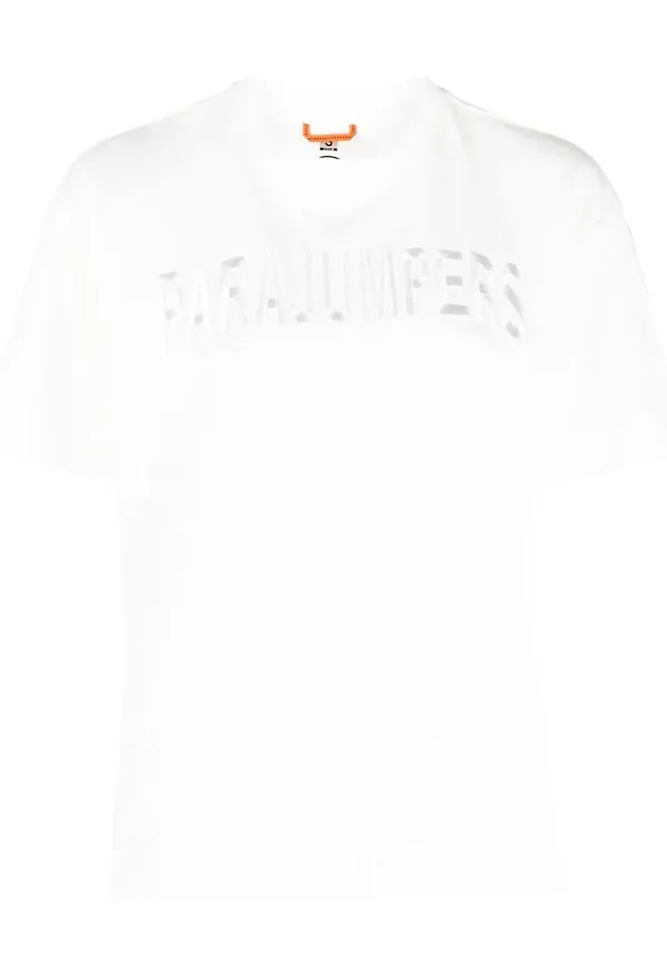 Parajumpers t-shirt med broderad logotyp - Vit