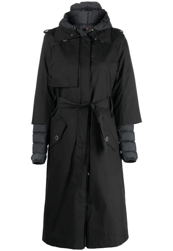 Parajumpers trenchcoat med huva - Svart