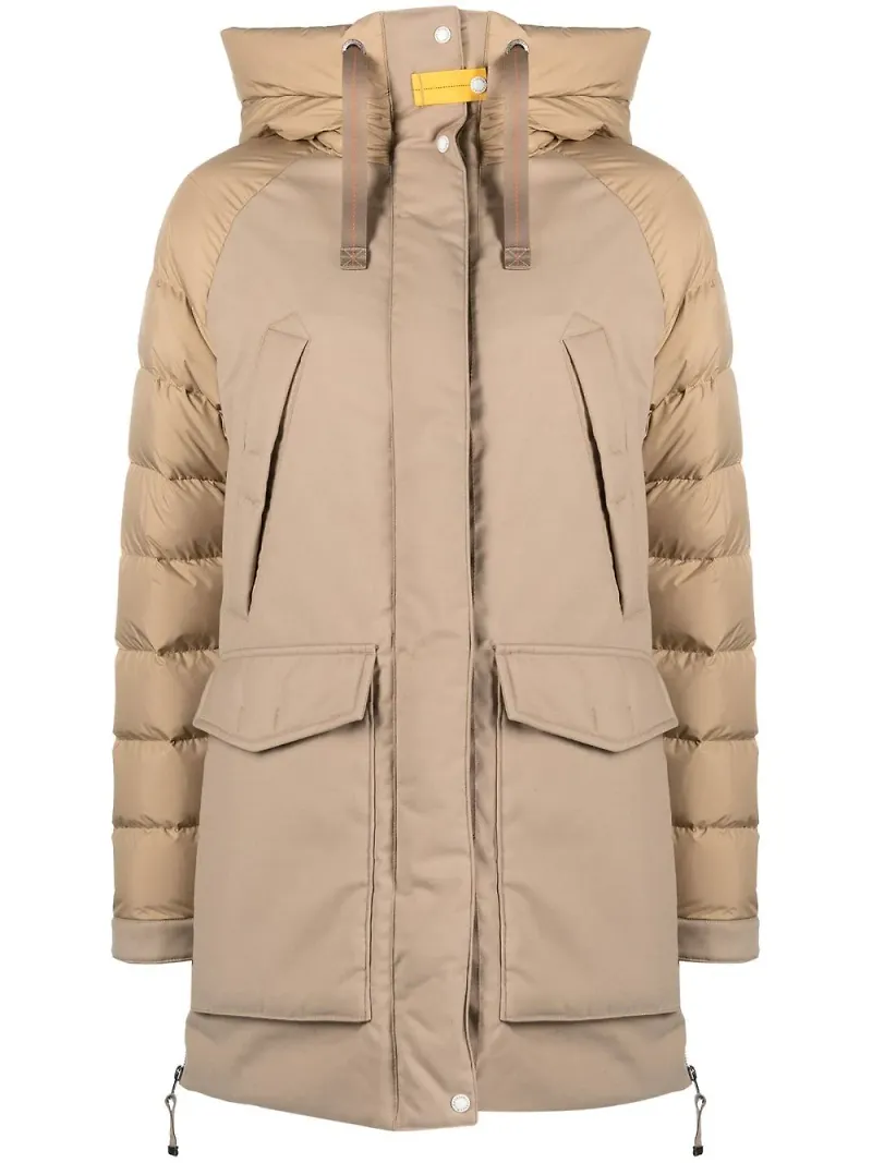 Parajumpers tvåfärgad vadderad kappa - Neutral