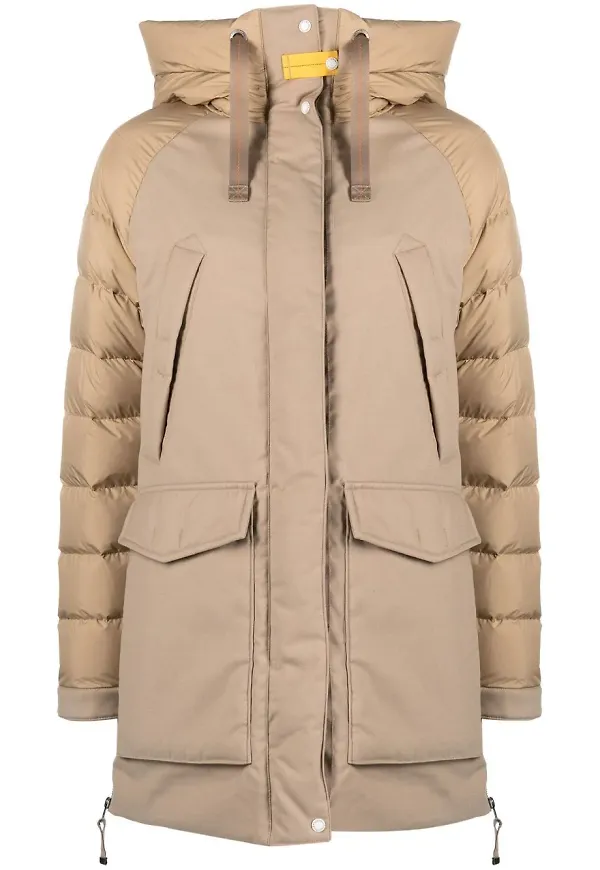 Parajumpers tvåfärgad vadderad kappa - Neutral