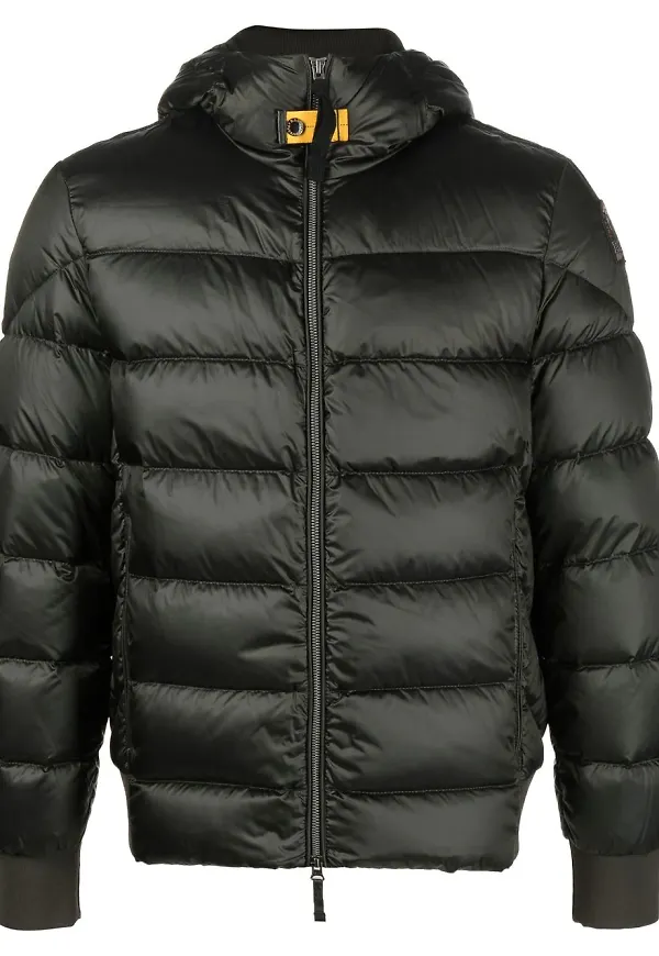 Parajumpers vadderad dunjacka med huva - Grön