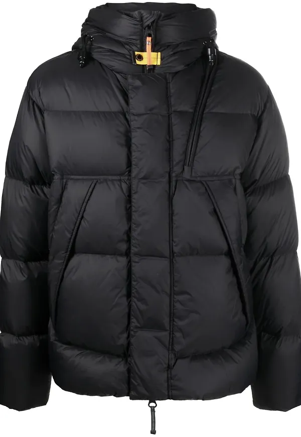 Parajumpers vadderad dunjacka med huva - Svart