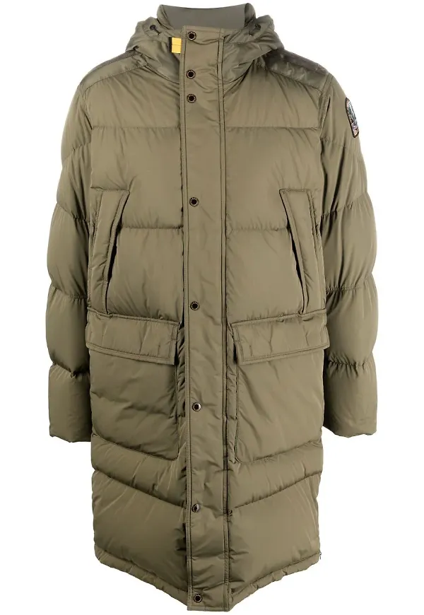Parajumpers vadderad jacka i midimodell - Grön