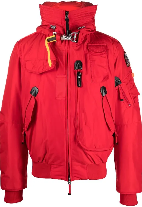 Parajumpers vadderad jacka med huva - Röd
