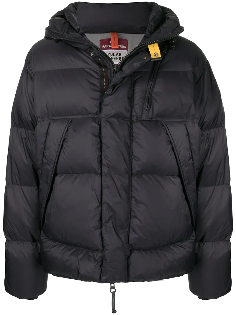 Parajumpers vadderad jacka med huva - Svart