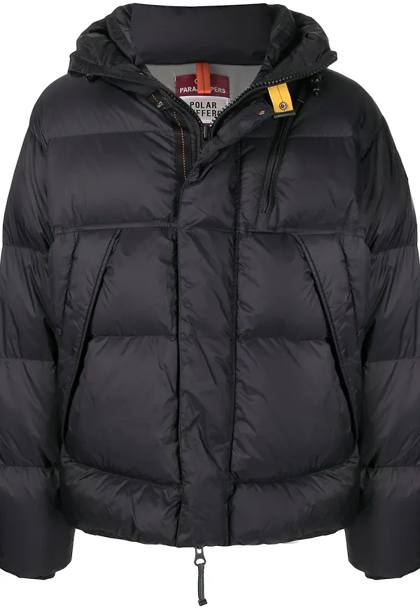 Parajumpers vadderad jacka med huva - Svart