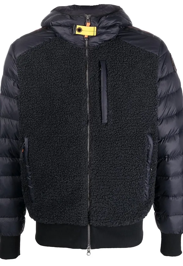 Parajumpers vadderad jacka med logotypmärke - Blå