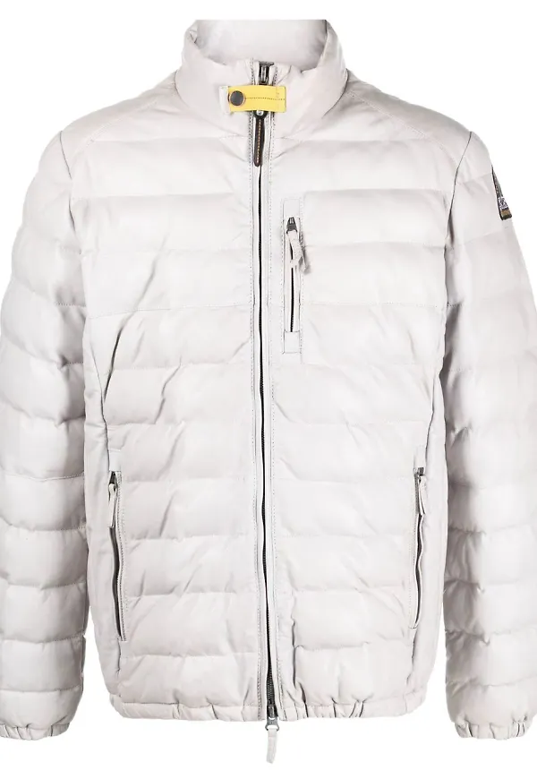 Parajumpers vadderad jacka med logotypmärke - Grå