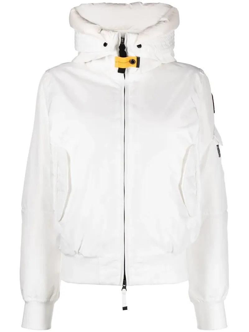 Parajumpers vadderad jacka med logotypmärke - Vit